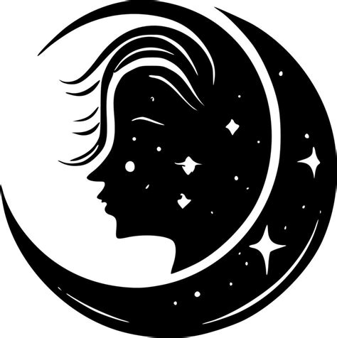 Celestial, Black and White Vector illustration 23852112 Vector Art at Vecteezy