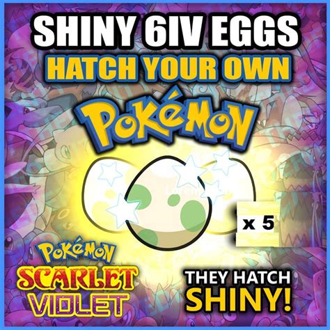 6IV X5 Shiny Eggs Pokemon Scarlet Violet - Etsy