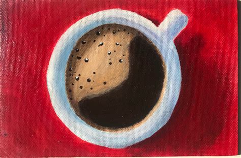 Acrylic Painting Acrylic Painted Cup Cup of Coffee - Etsy UK