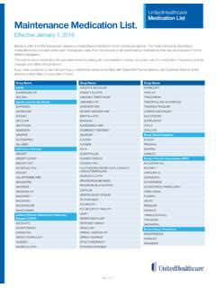 UnitedHealthcare Medication List Maintenance ... - myuhc ...