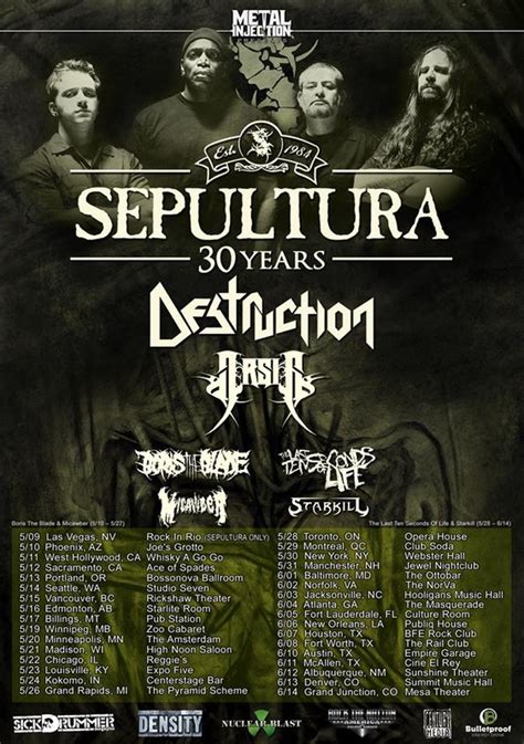 Sepultura - 30 Years tour 2015