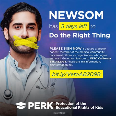 Newsom Has 5 Days Left to Do the Right Thing! — PERK