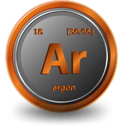 Argon Chemical symbol with atomic number and atomic mass. 3100635 Vector Art at Vecteezy