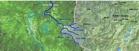 Map of the rivers in the Gambella region | Download Scientific Diagram