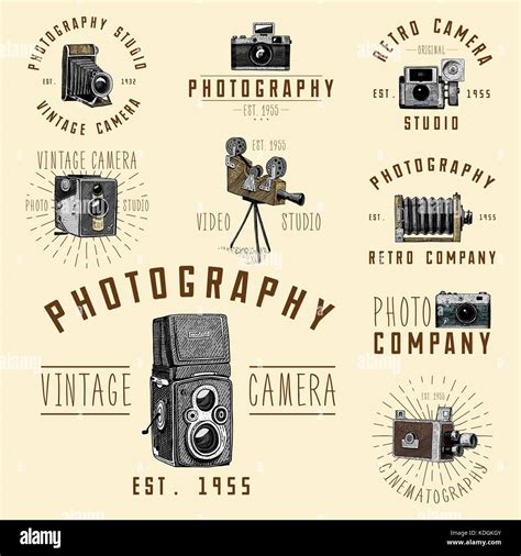 Old camera logo hi-res stock photography and images - Alamy