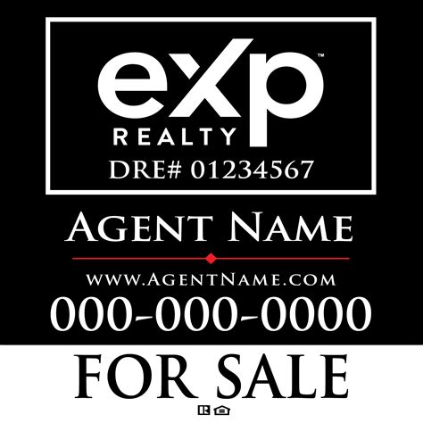 eXp Realty 24"x24" Yard Sign - Black. Excel Sign & Decal, Inc.