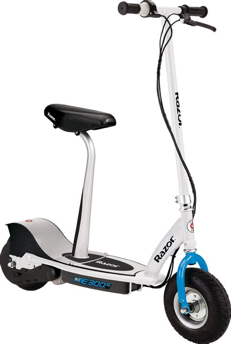 Razor E300s Electric Powered Seated Scooter White/ Blue- Ages 13+ - Walmart.com - Walmart.com