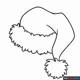 Santa Hat Coloring Page  Easy Drawing Guides sketch template