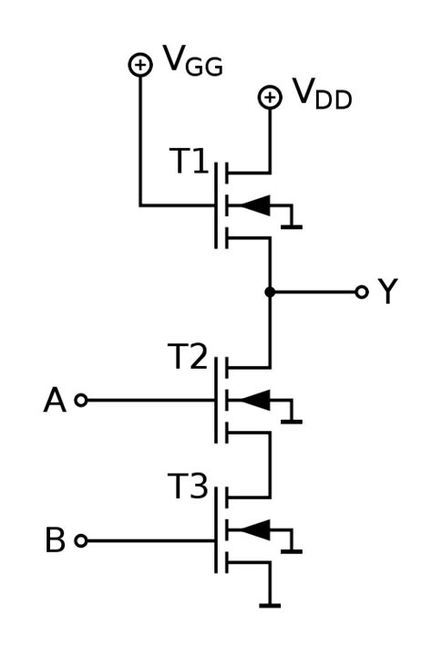 Why old PMOS/NMOS logic needed multiple voltages? - Electrical Engineering Stack Exchange