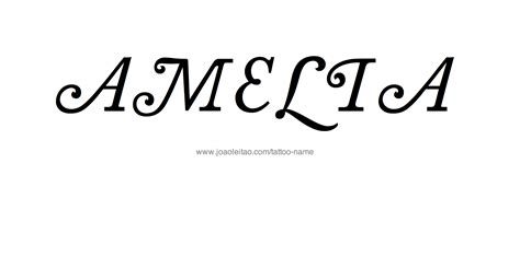 Amelia Name Tattoo Designs