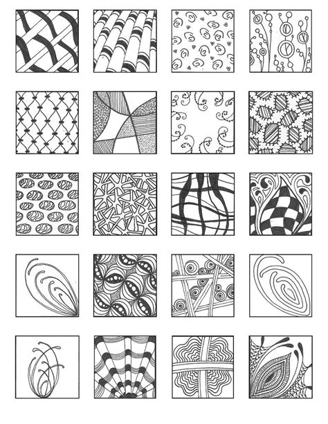 Zentangle Printable Patterns - Printable Word Searches