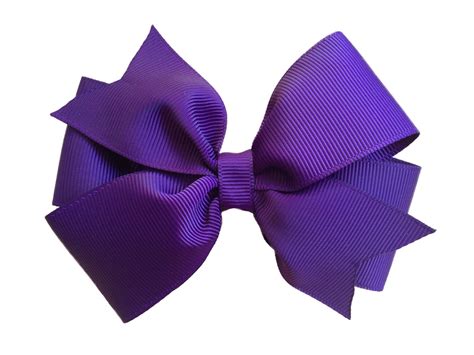 4 inch dark purple hair bow purple bow by BrownEyedBowtique