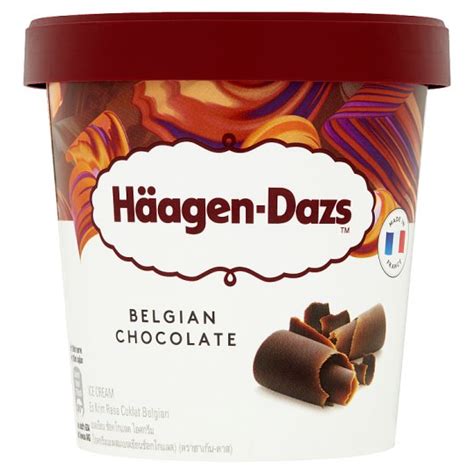 Häagen-Dazs Belgian Chocolate Ice Cream 473ml/Pint (8 pints per carton) Imported from France GBA ...