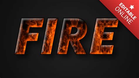 Fire Text Effect Template | Font Generator