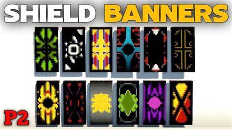 Minecraft : Shield Banners Design Tutorial | Part 2 | TadCreeper | Minecraft banner patterns ...