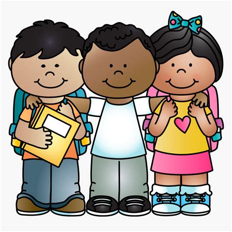 Cute Clip Art Transparent - School Kids Clipart, HD Png Download , Transparent Png Image - PNGitem