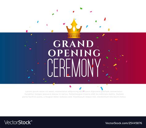 Grand opening ceremony celebration template Vector Image