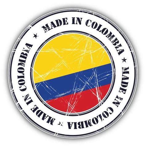 Made In Colombia Grunge Flag Stamp Car Bumper Sticker Decal | Car ...