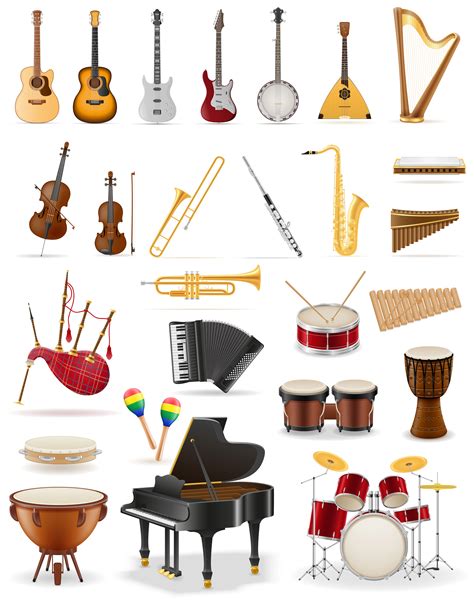 musical instruments set icons stock vector illustration 510107 Vector Art at Vecteezy