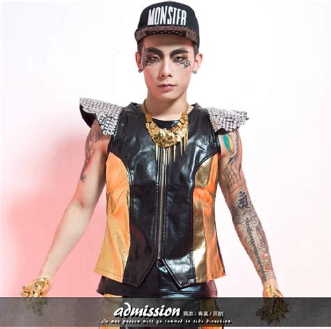 Aliexpress.com : Buy Male dj costume star style fashion color block decoration star style small ...