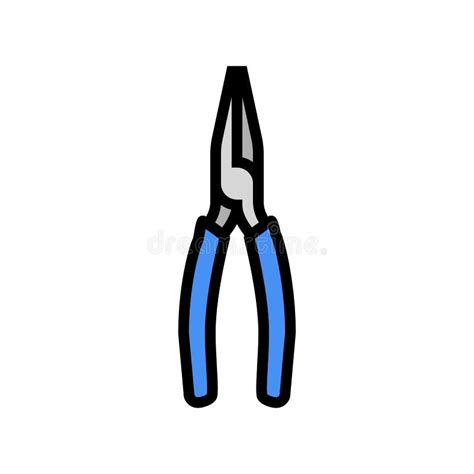 Long Nose Pliers Color Icon Vector Illustration Stock Illustration - Illustration of ...