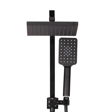 Shower Head 8″ Square with Handheld Spray Nozzle Matt Black Modern Decor. – Safety Variety Store