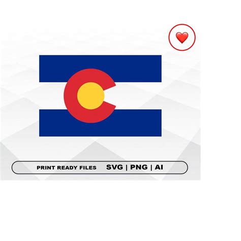 Colorado Flag Svg and PNG Files Clipart, Colorado State Flag - Inspire Uplift