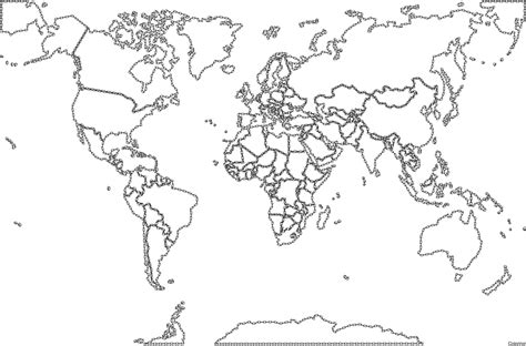 World Map For Coloring