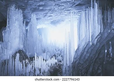 Ice Cave Winter Frozen Nature Background Stock Photo 2227796143 | Shutterstock