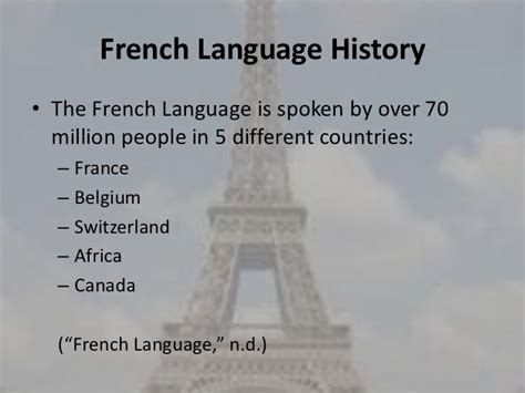 French and english language power point