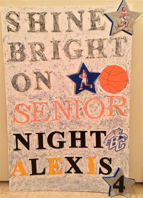 Senior Night Poster Bear Creek High School Bruins Lady Bruins Girls Basketball | Senior Night ...