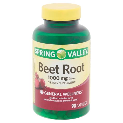 Spring Valley Beet Root Dietary Supplement, 1000 mg, 90 count - Walmart.com - Walmart.com