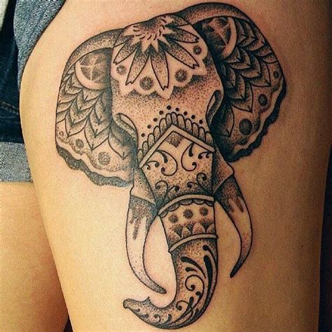 Stylized Elephant Tattoo