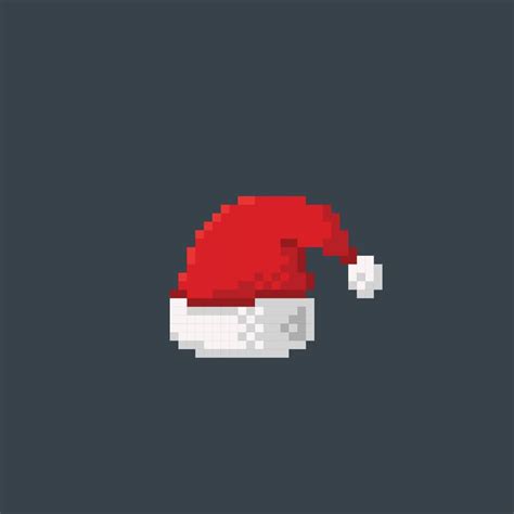 santa hat in pixel art style 23002837 Vector Art at Vecteezy