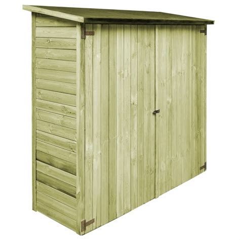 East Urban Home 6 ft. W x 2 ft. D Solid Wood Lean-To Tool Shed | Wayfair