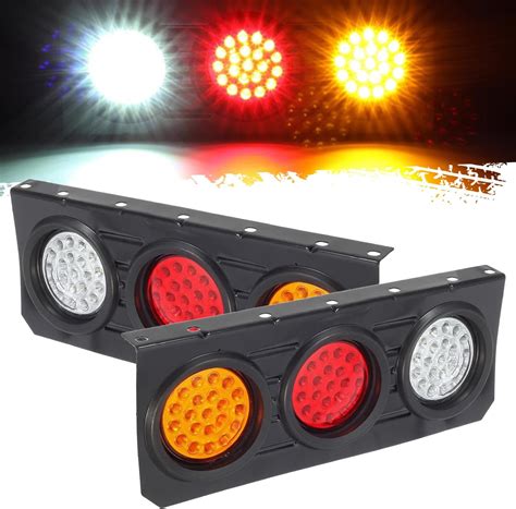 Amazon.com: Partsam 63 LED Truck Trailer Tail Lights Bar Kit, Stop Turn ...