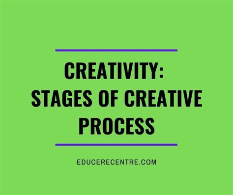 Creativity: Stages Of Creative Process