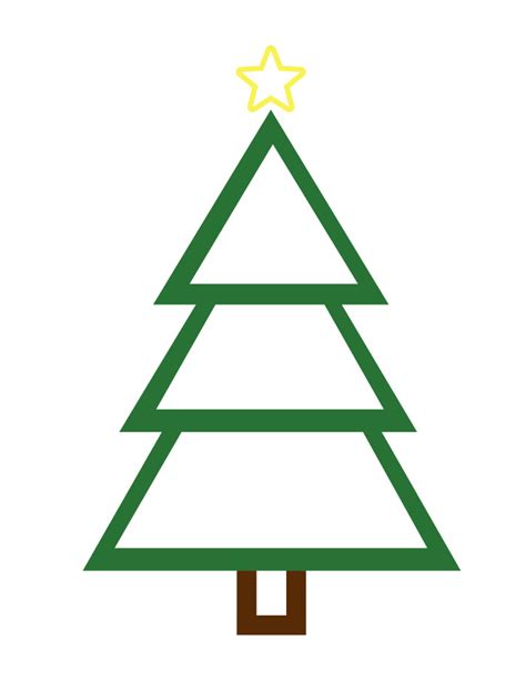 Christmas Tree Outline - ClipArt Best