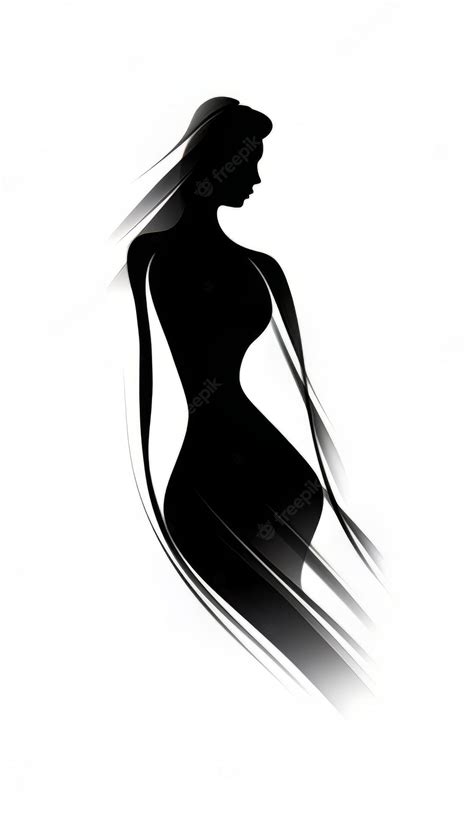 Premium Photo | Abstract woman silhouette drawing art