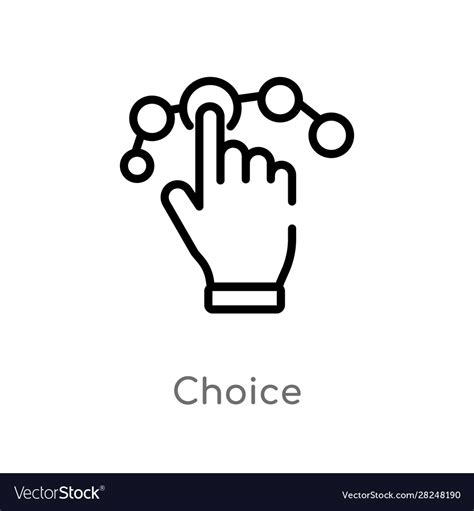 Outline choice icon isolated black simple line Vector Image