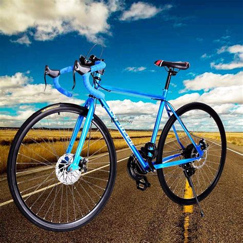 Blue 700C Aluminum Road /Commuter Bike Racing Bicycle 21 Speed | eBay