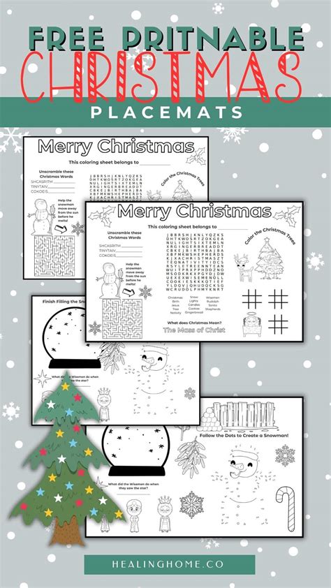 Free Printable Christmas Placemats | Healing Home