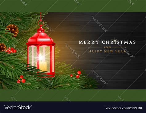 Christmas and new year greeting card template Vector Image