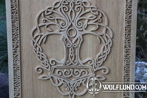 TREE OF LIFE Wall Decoration Plaquette 32 x 45 cm wooden statues ...