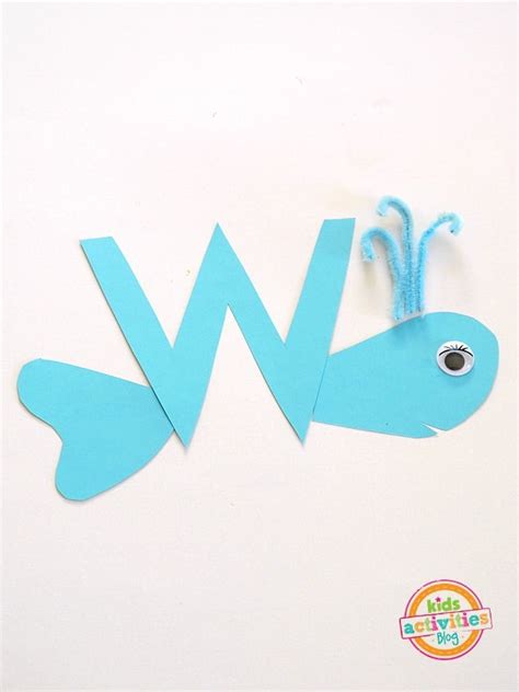 W is for Whale. Letter W Craft. Kids Activities Blog