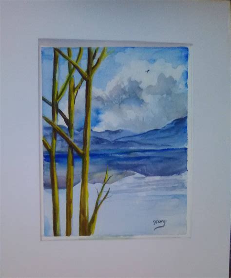 Landscape Autumn Painting, Watercolor Landscape Painting, art Print ...