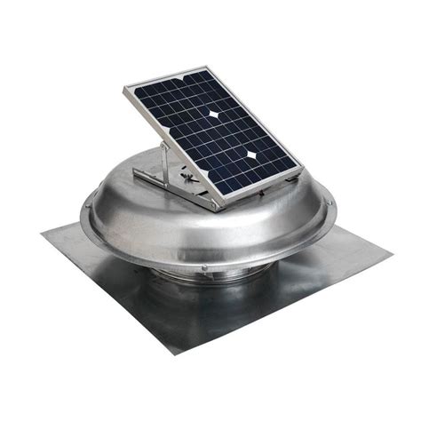 Master Flow 500 CFM Solar Powered Roof Mount Exhaust Fan, Grey | Shop ...