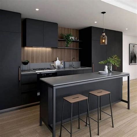 16 Amazing Color Schemes for Kitchens with Dark Cabinets | Contemporary kitchen design, Modern ...