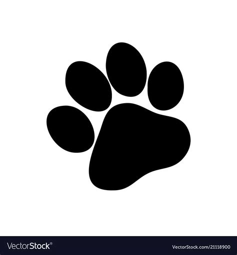 Paw prints logo isolated Royalty Free Vector Image