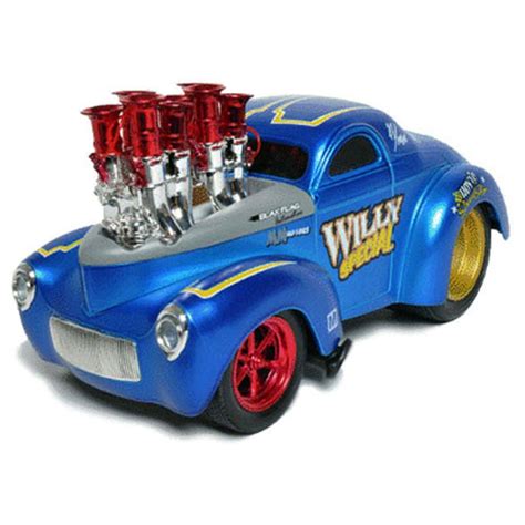 1941 Willys w/ Engine Blower, Blue - Maisto Muscle Machines 32202 - 1/18 Scale Diecast Model Toy ...